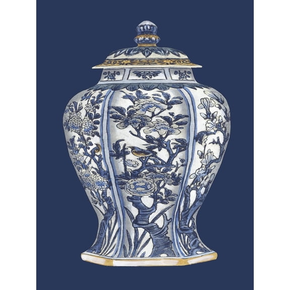 Art.com Blue and White Porcelain Vase I Art Print by Vision Studio, 24" x 32"