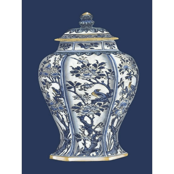 Art.com Blue and White Porcelain Vase II Art Print by Vision Studio, 12" x 16"