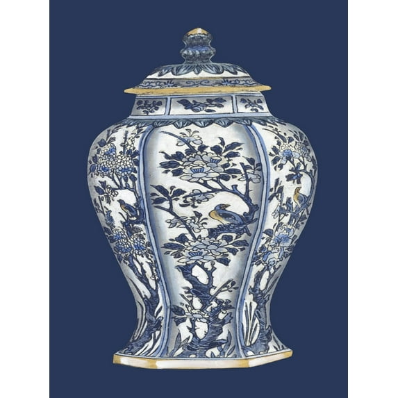 Art.com Blue and White Porcelain Vase II Art Print by Vision Studio, 18" x 24"