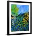 thumbnail image 1 of Art.com Blue summer flowers Art Print by Pol Ledent, Black Frame Wall Art, 32" x 40", 1 of 5