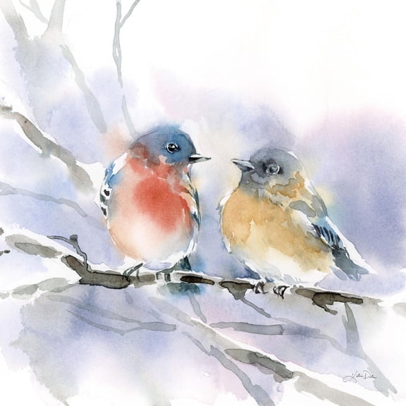 Art.com Bluebird Pair Art Print by Katrina Pete, 16" x 16"