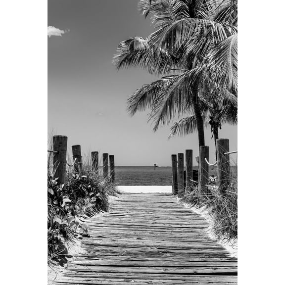 Art.com Boardwalk on the Beach - Key West - Florida Photographic Print by Philippe Hugonnard, 12" x 18"