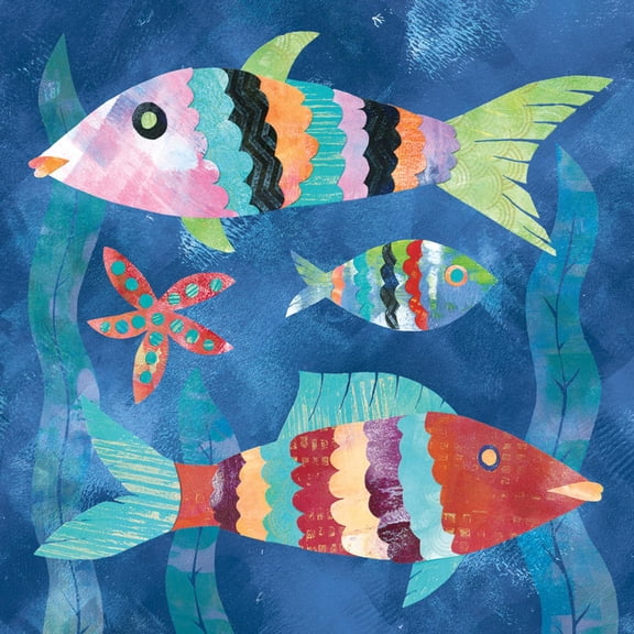 Art.com Boho Reef Fish I Art Print by Wild Apple Portfolio, 16" x 16"