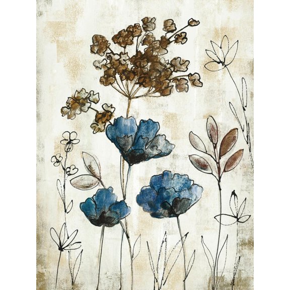 Art.com Botanical Trio II Neutral Crop Art Print by Silvia Vassileva, 18" x 24"