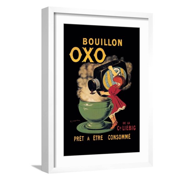 Art.com Bouillon Oxo Art Print by Leonetto Cappiello, White Frame Wall Art, 17" x 23"