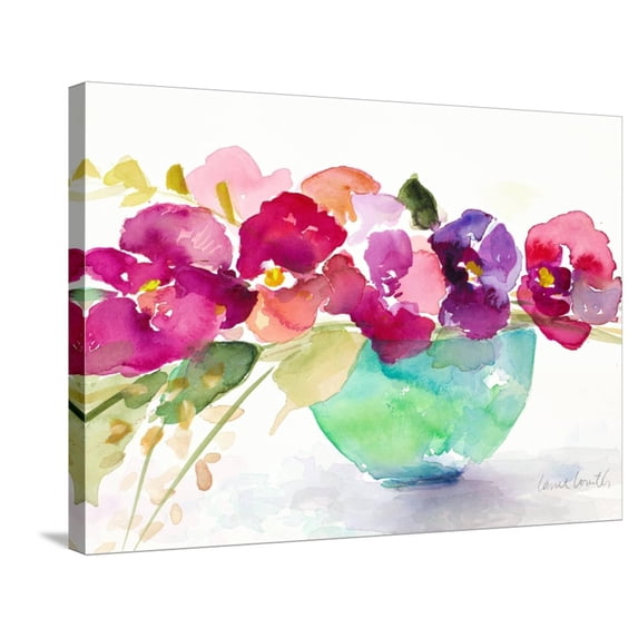Art.com Bowl of Blooms Stretched Canvas Print Wall Art by Lanie Loreth, 32" x 24"