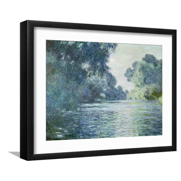 Art.com Branch of the Seine Near Giverny, 1897 Giclee Print by Claude Monet, Black Frame Wall Art, 21" x 17"