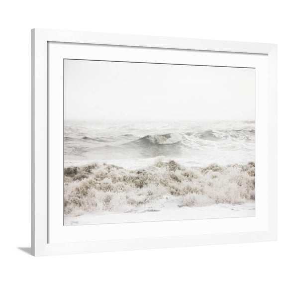 Art.com Breaking Waves Photographic Print by Design Fabrikken, White Frame Wall Art, 40" x 32"