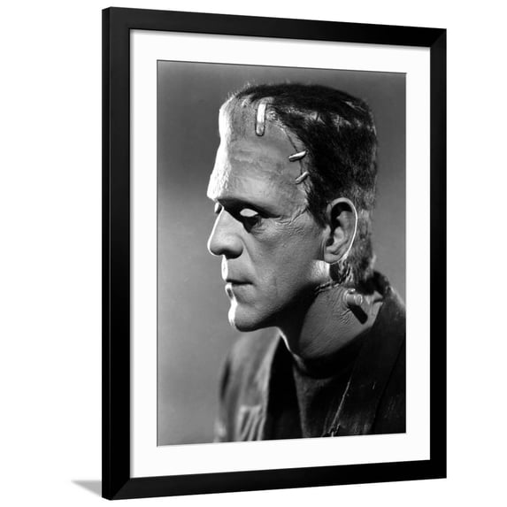 Art.com Bride of Frankenstein, Boris Karloff, 1935 Photo, Black Frame Wall Art, 32" x 40"