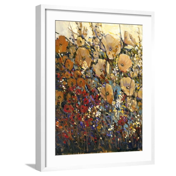 Art.com Bright and Bold Flowers I Art Print by Tim O'toole, White Frame Wall Art, 23" x 29"