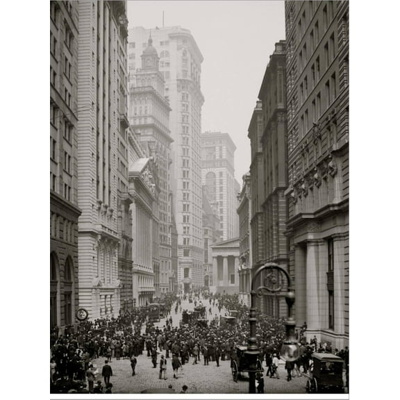 Art.com Broad Street, New York City Stretched Canvas Print Wall Art, 12" x 16"