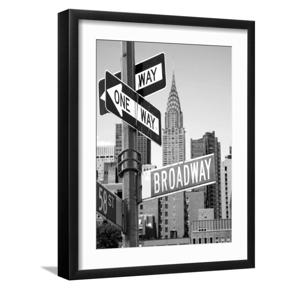 Art.com Broadway Photographic Print, Black Frame Wall Art, 17" x 21"