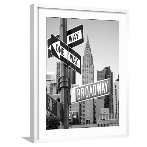 Art.com Broadway Photographic Print, White Frame Wall Art, 23" x 29"