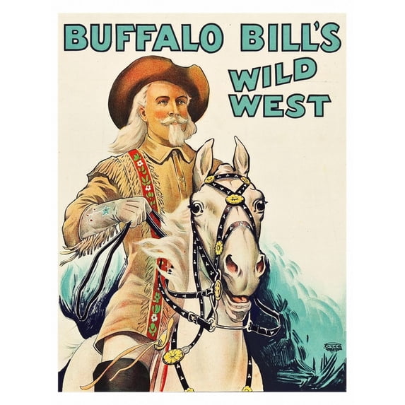 Art.com Buffalo Bill Wild West Art Print, 12" x 16"