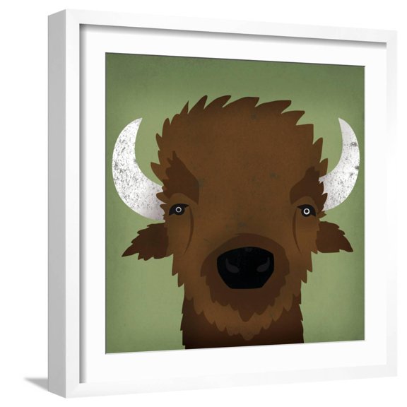 Art.com Buffalo III Art Print by Ryan Fowler, White Frame Wall Art, 21" x 21"