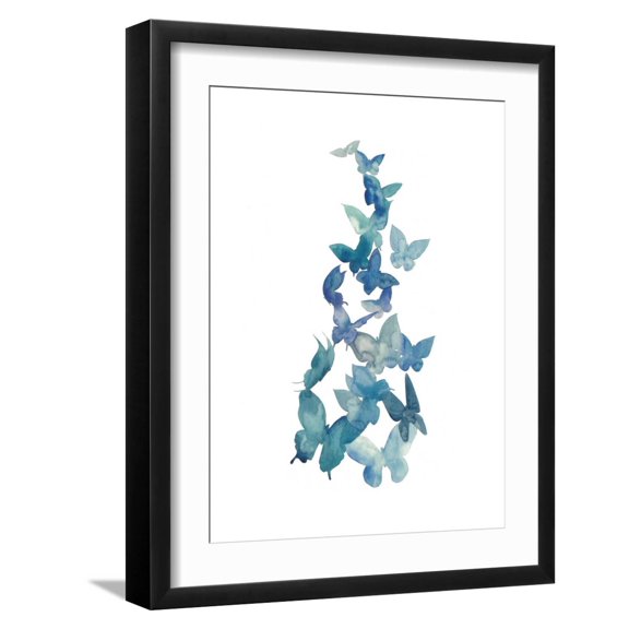 Art.com Butterfly Falls II Art Print by Grace Popp, Black Frame Wall Art, 17" x 21"
