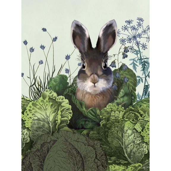 Art.com Cabbage Patch Rabbit 4 Art Print, 24" x 32"