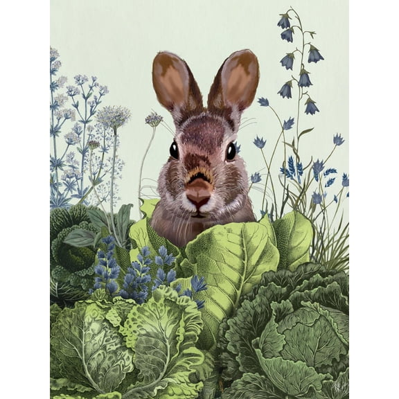 Art.com Cabbage Patch Rabbit 6 Art Print, 12" x 16"