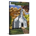 thumbnail image 1 of Art.com Cades Cove Baptist Church - Great Smoky Mountains National Park, TN Stretched Canvas Print Wall Art by Lantern Press, 16" x 24", 1 of 4