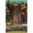 thumbnail image 1 of Art.com Cades Cove and John Oliver Cabin - Great Smoky Mountains National Park, TN Art Print by Lantern Press, 16" x 24", 1 of 4