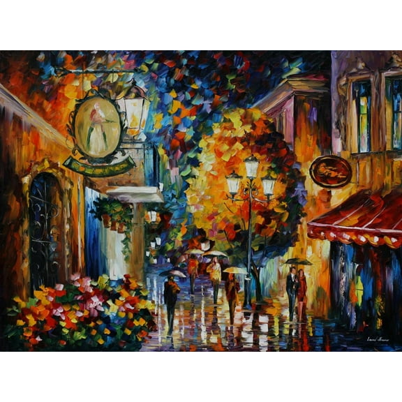 Art.com Cafe in the Old City Art Print by Leonid Afremov, 16" x 12"