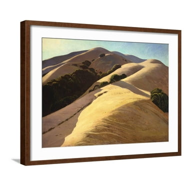 Art.com California Hills Art Print by Ray Strong, Brown Frame Wall Art, 29" x 23"