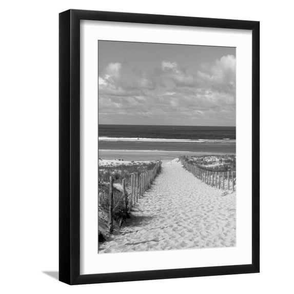 Art.com Cape Ferret, Basin d'Arcachon, Gironde, Aquitaine, France Photographic Print by Doug Pearson, Black Frame Wall Art, 17" x 21"