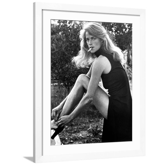 Art.com Caravan to Vaccares, Charlotte Rampling, 1974 Photo, White Frame Wall Art, 32" x 40"