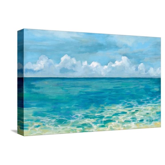 Art.com Caribbean Sea Reflections Stretched Canvas Print Wall Art by Silvia Vassileva, 18" x 12"