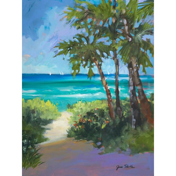 Art.com Caribbean View I Art Print by Jane Slivka, 18" x 24"