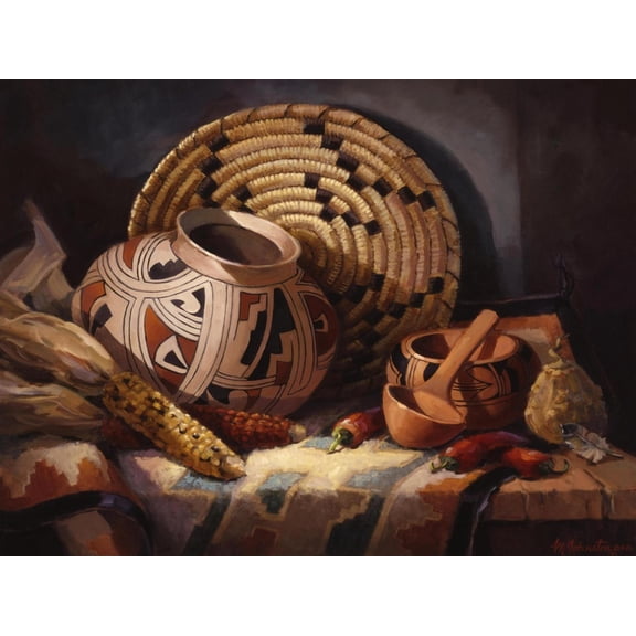 Art.com Casa Grande Pot Art Print by Maxine Johnston, 16" x 12"