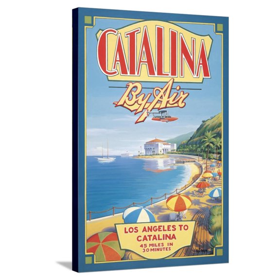 Art.com Catalina by Air Stretched Canvas Print Wall Art by Kerne Erickson, 24" x 36"