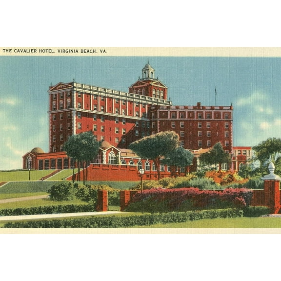 Art.com Cavalier Hotel, Virginia Beach Art Print, 18" x 12"