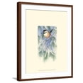 thumbnail image 1 of Art.com Chickadee in White Pine Art Print by Janet Mandel, Brown Frame Wall Art, 23" x 29", 1 of 5