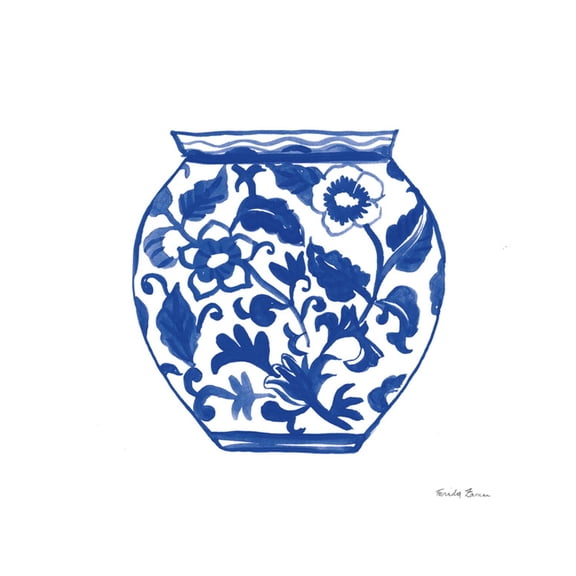 Art.com Chinoiserie I Art Print by Farida Zaman, 24" x 24"