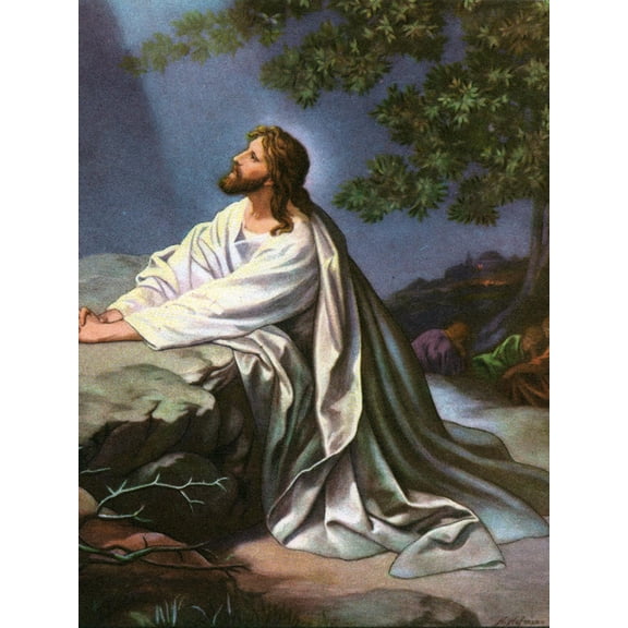 Art.com Christ in the Garden of Gethsemane by Heinrich Hofmann, 1930S Giclee Print by Heinrich Hofmann, 12" x 16"