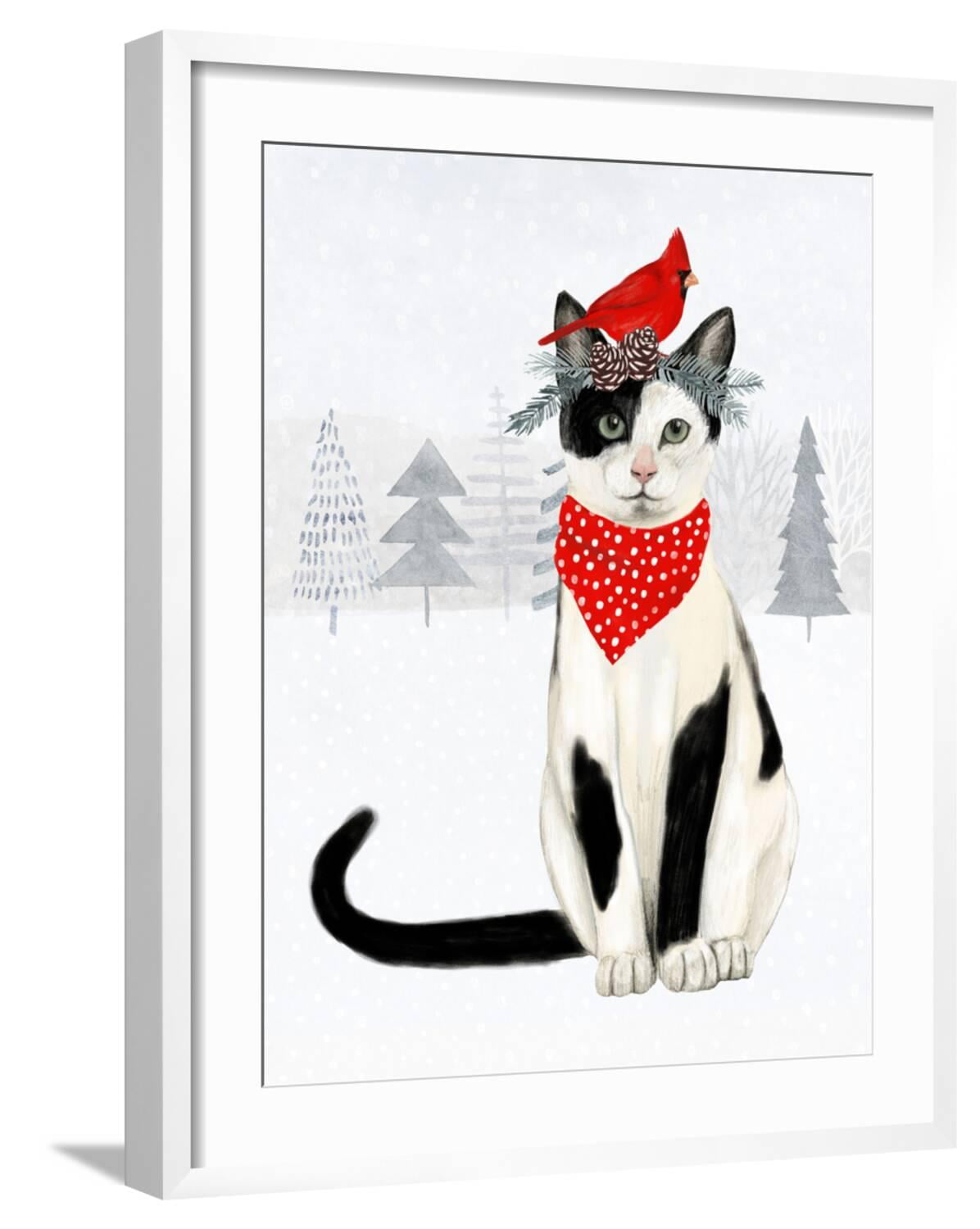 Christmas Cats & Dogs VI Art Print by Victoria White