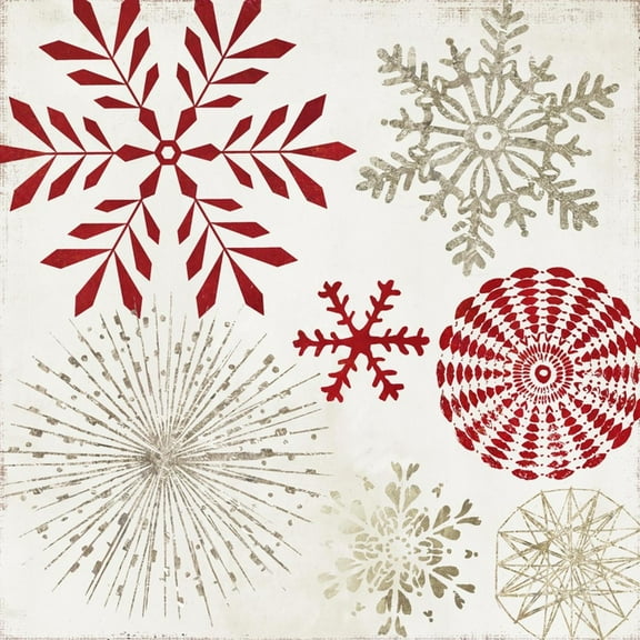 Art.com Christmas Snowflakes Art Print by PI Studio, 16" x 16"