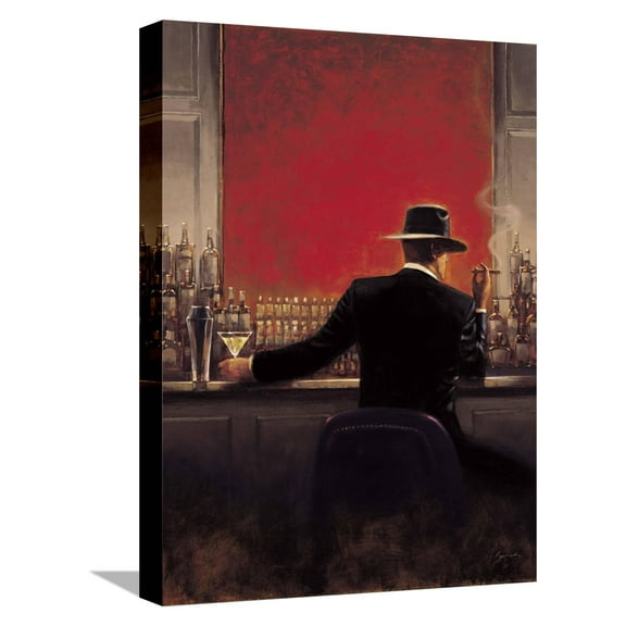 Art.com Cigar Bar Stretched Canvas Print Wall Art by Brent Lynch, 12" x 16"