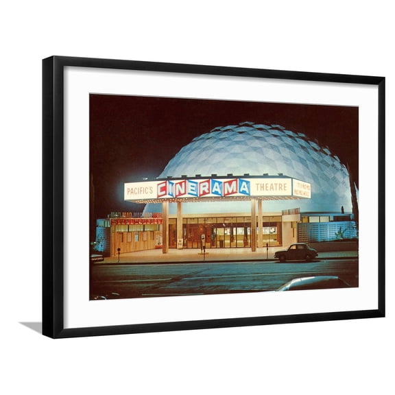 Art.com Cinerama Dome, Los Angeles, California Art Print, Black Frame Wall Art, 29" x 21"
