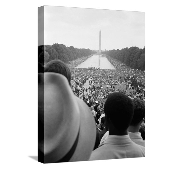 Art.com Civil Rights March on Washington, D.C. Stretched Canvas Print Wall Art by Warren K^ Leffler, 12" x 16"