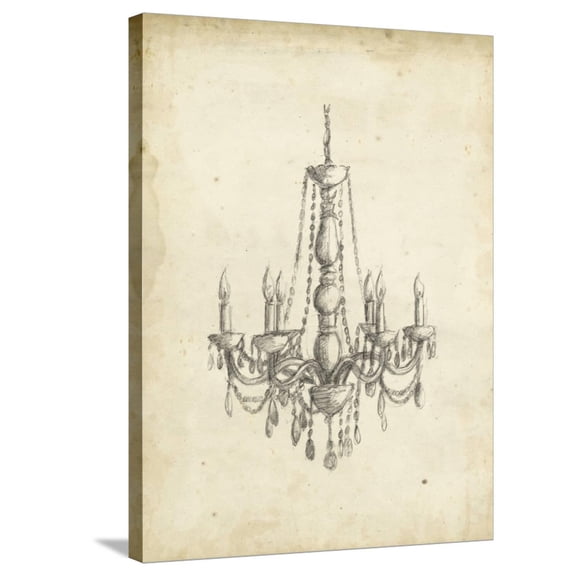 Art.com Classical Chandelier II Stretched Canvas Print Wall Art by Ethan Harper, 24" x 32"