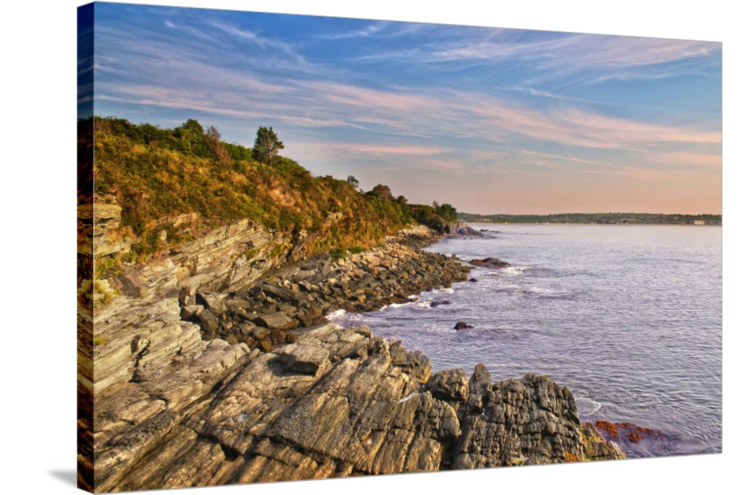 Cliff Walk Newport Rhode Island Stretched Canvas Print Wall Art