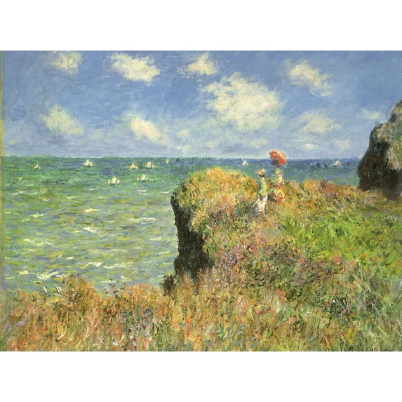 Art.com Cliff Walk at Pourville, 1882 Giclee Print by Claude Monet, 16" x 12"