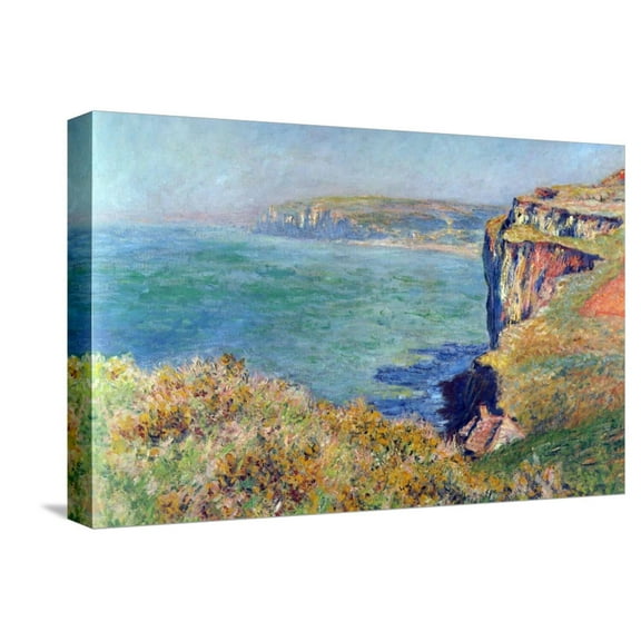 Art.com Cliffs at Varengeville Stretched Canvas Print Wall Art by Claude Monet, 18" x 12"