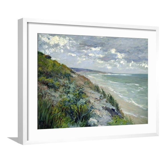 Art.com Cliffs by the Sea at Trouville Giclee Print by Gustave Caillebotte, White Frame Wall Art, 29" x 23"