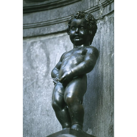 Art.com Close-Up of a Fountain, Manneken-Pis Fountain, Brussels, Belgium Giclee Print, 24" x 36"