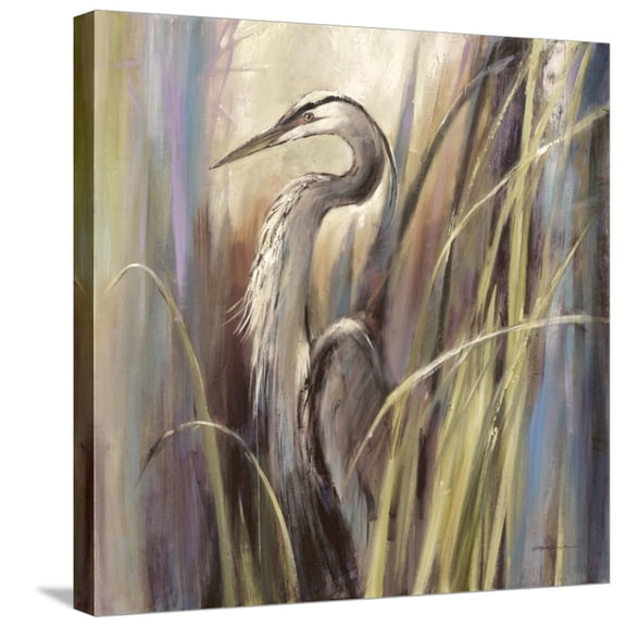 Art.com Coastal Heron Stretched Canvas Print Wall Art by Brent Heighton, 24" x 24"