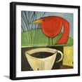 thumbnail image 1 of Art.com Coffee and Red Bird Giclee Print by Tim Nyberg, Black Frame Wall Art, 21" x 21", 1 of 5