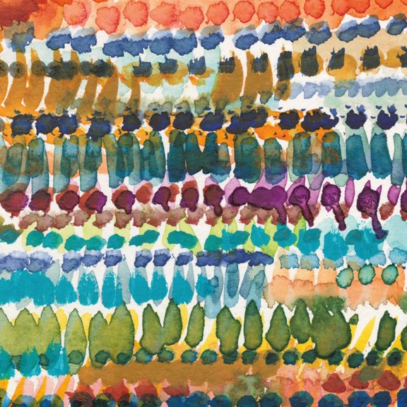 Art.com Colorful Patterns V Crop I Art Print by Cheryl Warrick, 16" x 16"